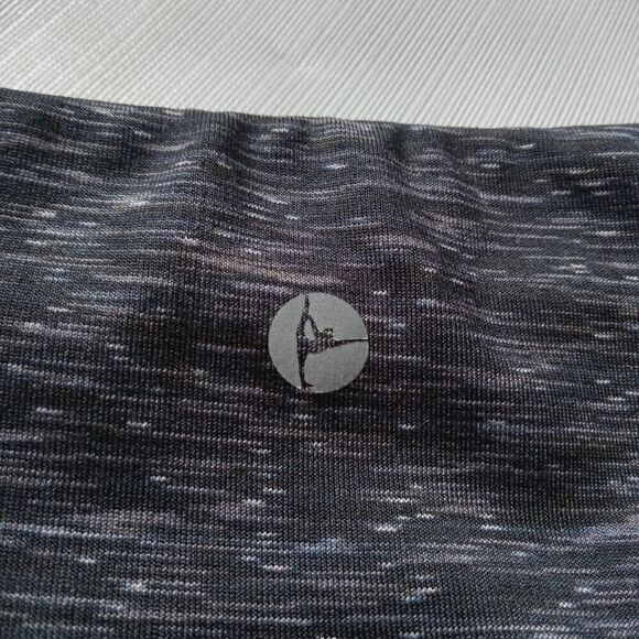 90 Degree by Reflex Marled Charcoal Gray Speckled Capri Leggings Women's Small - Picture 8 of 12